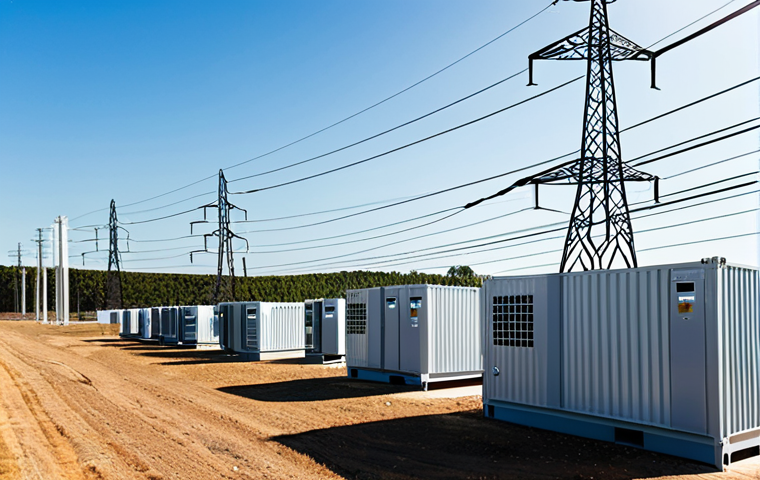 리튬이온 배터리와 ESS의 관계 - Grid-Scale Battery Installation**

"A vast field of containerized lithium-ion battery energy storage...
