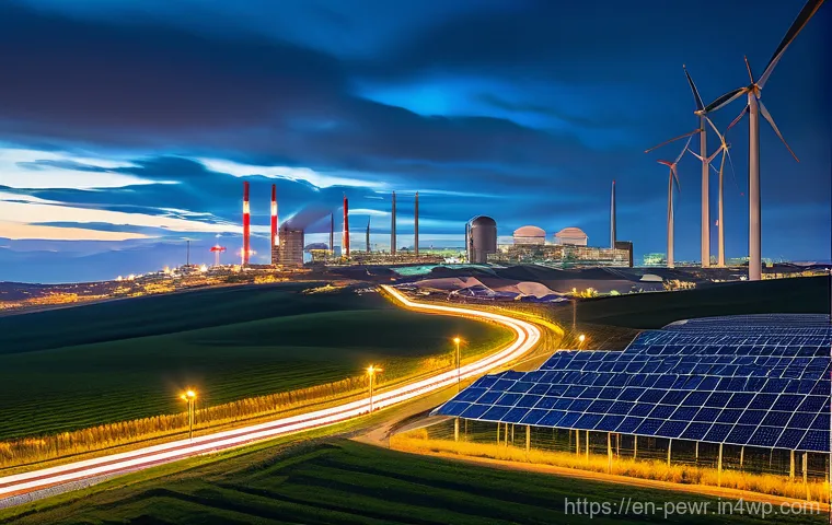 ESS의 안정성 향상 기술 - Image Prompt 1: The Harmonious Grid: Renewables and Storage in Sync**