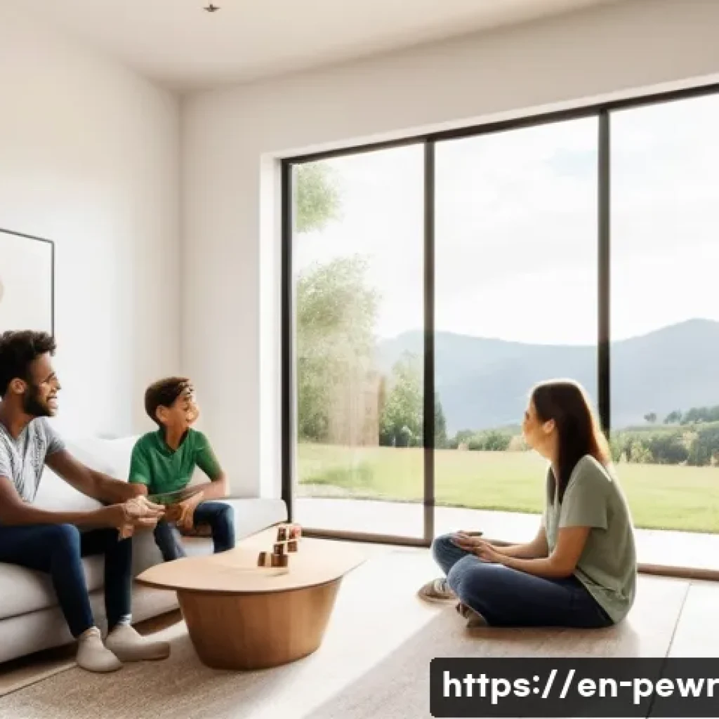 ESS의 시장 성장 전망 및 예측 - **Prompt:** A cozy, sunlit modern home interior where a family is enjoying their evening. A young co...