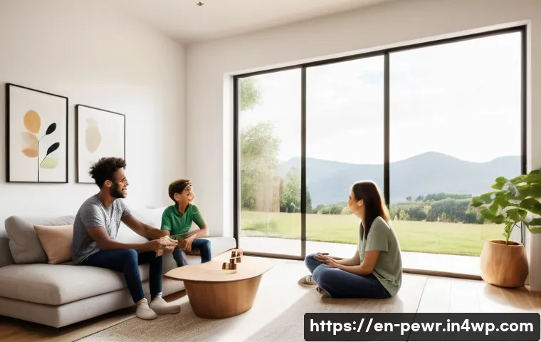 ESS의 시장 성장 전망 및 예측 - **Prompt:** A cozy, sunlit modern home interior where a family is enjoying their evening. A young co...