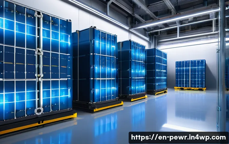 ESS의 최신 기술 및 혁신 동향 - A highly detailed cross-sectional illustration of a cutting-edge solid-state battery, showcasing the...