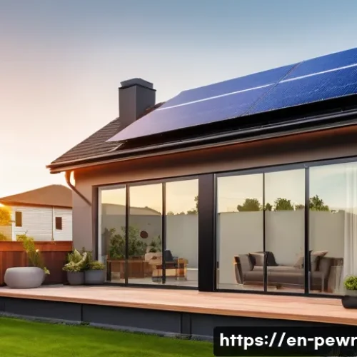 ESS와 전기요금 절감 효과 - A modern residential rooftop solar panel system integrated with a sleek lithium-ion energy storage b...
