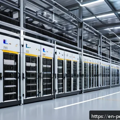 ESS 시스템의 성능 최적화 방법 - A high-tech lithium-ion battery energy storage system in a modern industrial facility, showcasing mu...